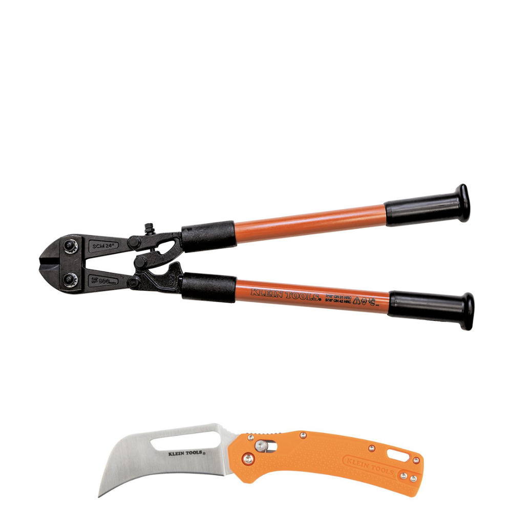 Klein Tools 24" Fiberglass Bolt Cutters with Free Skinning Knife from GME Supply